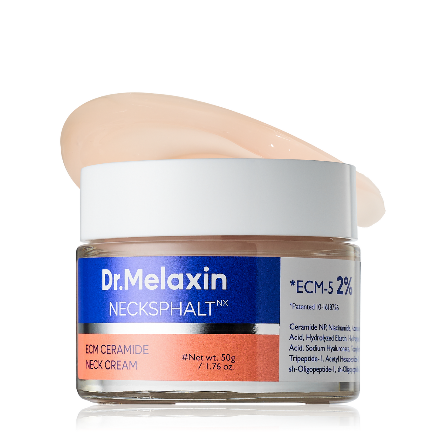 Dr.Melaxin Neck Firming Cream – Tightening & Lifting for Sagging Neck, Turkey Neck & Crepey Skin, Necksphalt ECM Barrier Anti-Aging Neck Cream for Wrinkles, Korean Skincare, 1.69 fl oz (50ml)