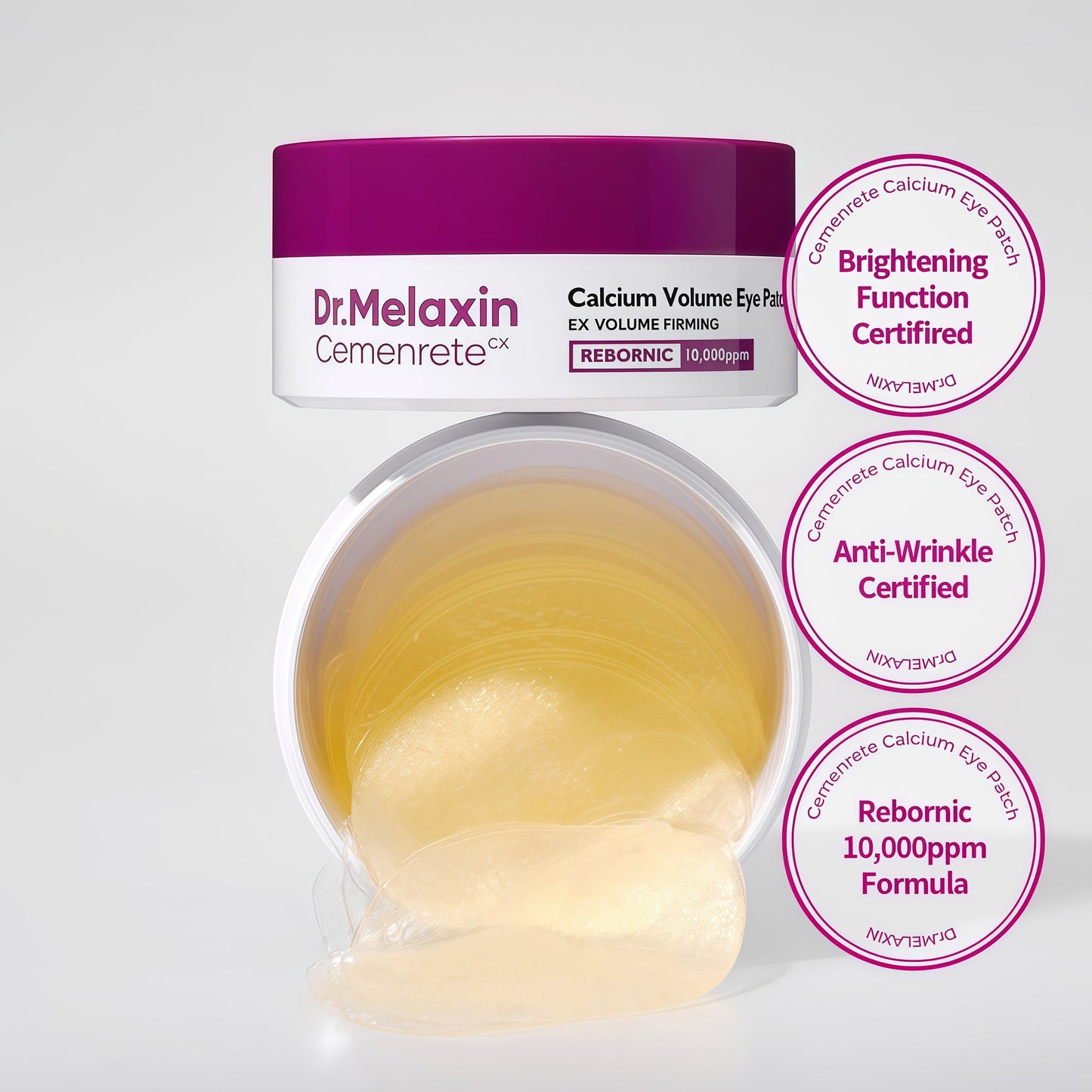 Cemenrete Calcium Multi Balm 9g & Calcium Volume Eye Patch 60ea Set – Hydrating Multi Balm + Firming Under Eye Patches for Bright, Smooth & Youthful Skin